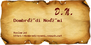 Dombrádi Noémi névjegykártya