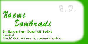 noemi dombradi business card